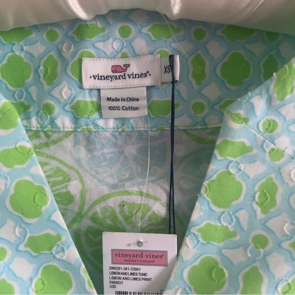 Vineyard Vines Lemon and Lime Print Tunic New XS - Picture 3 of 3
